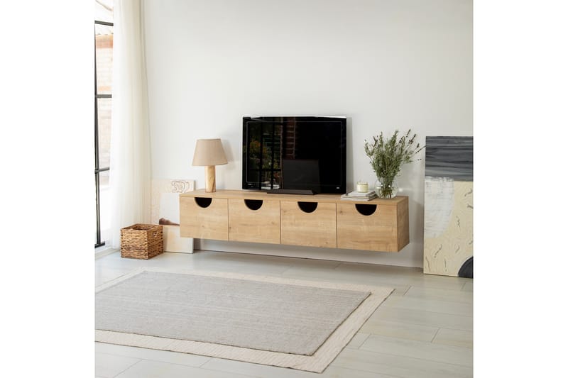 Khalidur TV-benk 180 cm - Eik - Møbler - Mediamøbel & tv møbel - TV-benk & mediabenk