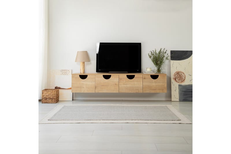 Khalidur TV-benk 180 cm - Eik - Møbler - Mediamøbel & tv møbel - TV-benk & mediabenk
