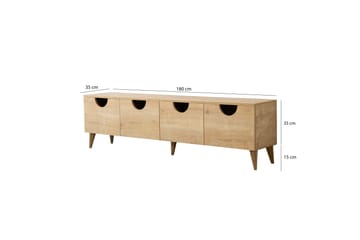 Khalidur TV-benk 180 cm - Eik - Møbler - Mediamøbel & tv møbel - TV-benk & mediabenk