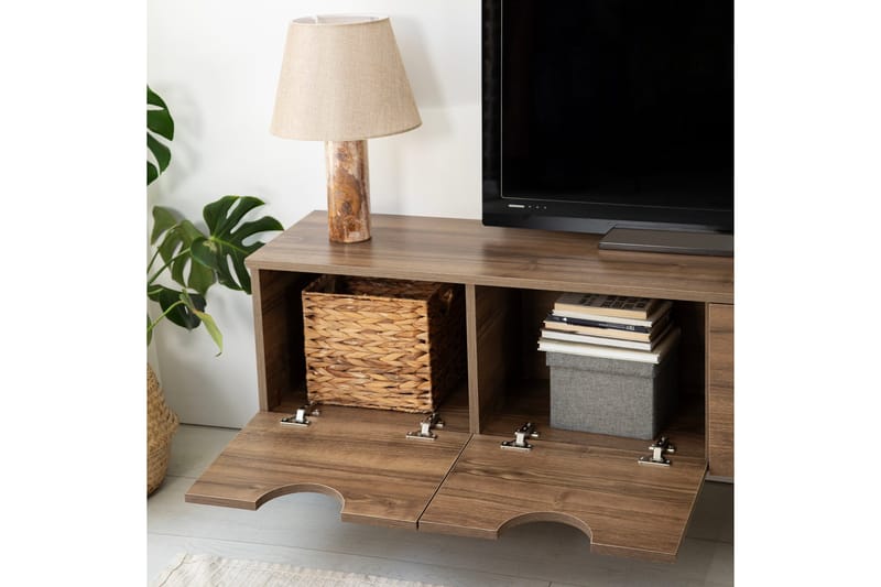 Khalidur TV-benk 180 cm - Valnøtt - Møbler - Mediamøbel & tv møbel - TV-benk & mediabenk