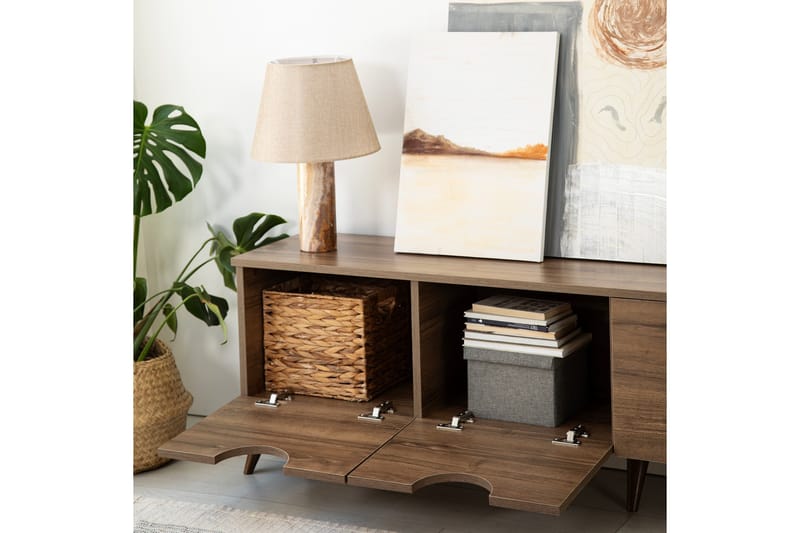 Khalidur TV-benk 180 cm - Valnøtt - Møbler - Mediamøbel & tv møbel - TV-benk & mediabenk