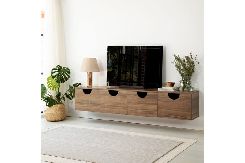 Khalidur TV-benk 180 cm - Valnøtt - Møbler - Mediamøbel & tv møbel - TV-benk & mediabenk
