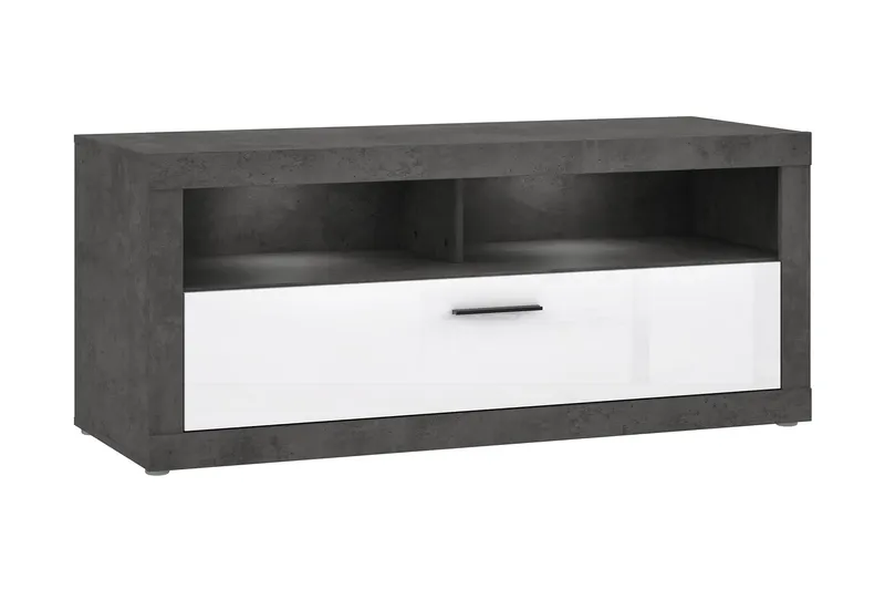 Kranea Tv-benk 138 cm, Grå/Hvit