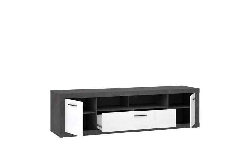 Kranea Tv-benk 213 cm - Grå/Hvit - Møbler - Mediamøbel & tv møbel - TV-benk & mediabenk