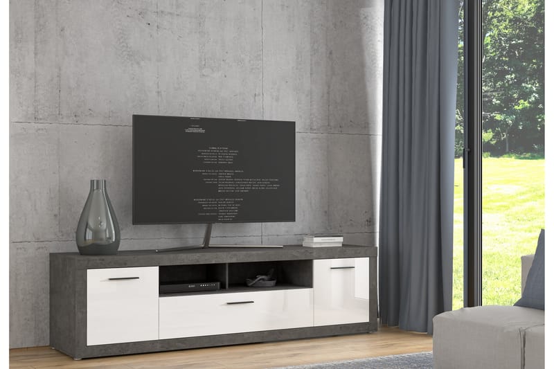 Kranea Tv-benk 213 cm - Grå/Hvit - TV-benk & mediabenk