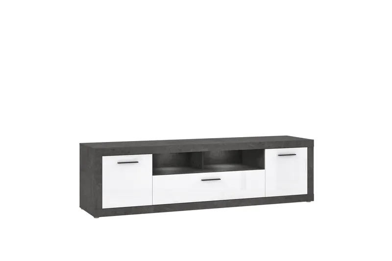 Kranea Tv-benk 213 cm - Grå/Hvit - Møbler - Mediamøbel & tv møbel - TV-benk & mediabenk