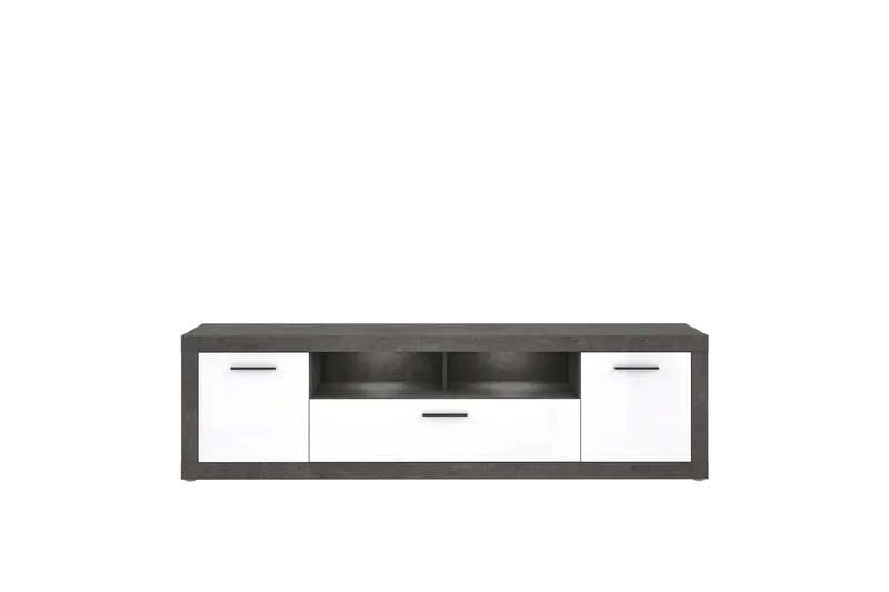 Kranea Tv-benk 213 cm - Grå/Hvit - Møbler - Mediamøbel & tv møbel - TV-benk & mediabenk