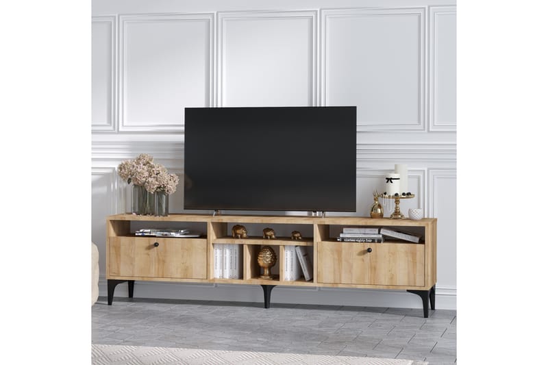 Lanzano TV-benk 180 cm - Natur - Møbler - Mediamøbel & tv møbel - TV-benk & mediabenk