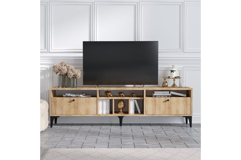 Lanzano TV-benk 180 cm - Natur - Møbler - Mediamøbel & tv møbel - TV-benk & mediabenk