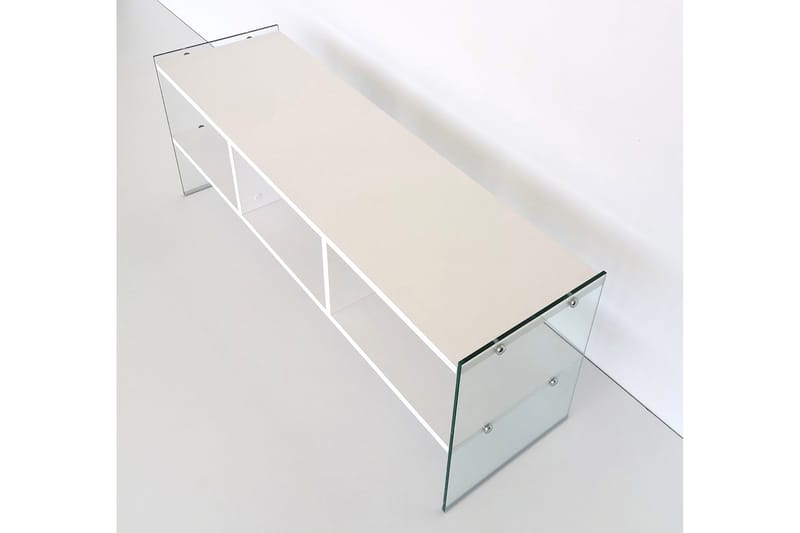Lekkenne TV-benk 122 cm - Hvit - Møbler - Mediamøbel & tv møbel - TV-benk & mediabenk