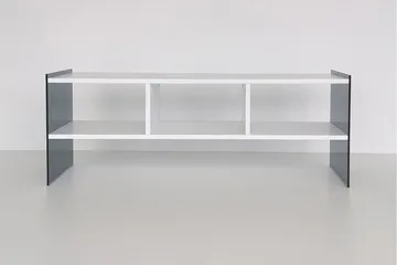 Lekkenne TV-benk 122 cm - Hvit/Grå - Møbler - Mediamøbel & tv møbel - TV-benk & mediabenk