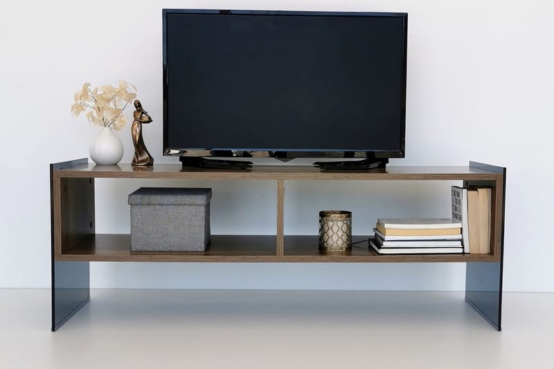 Lekkenne TV-benk 122 cm - Mørkebrun - Møbler - Mediamøbel & tv møbel - TV-benk & mediabenk