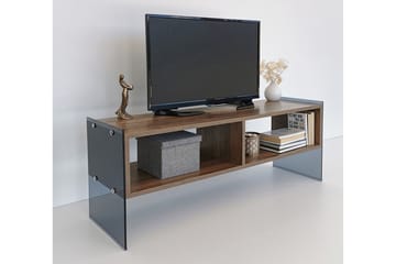 Lekkenne TV-benk 122 cm - Mørkebrun - Møbler - Mediamøbel & tv møbel - TV-benk & mediabenk