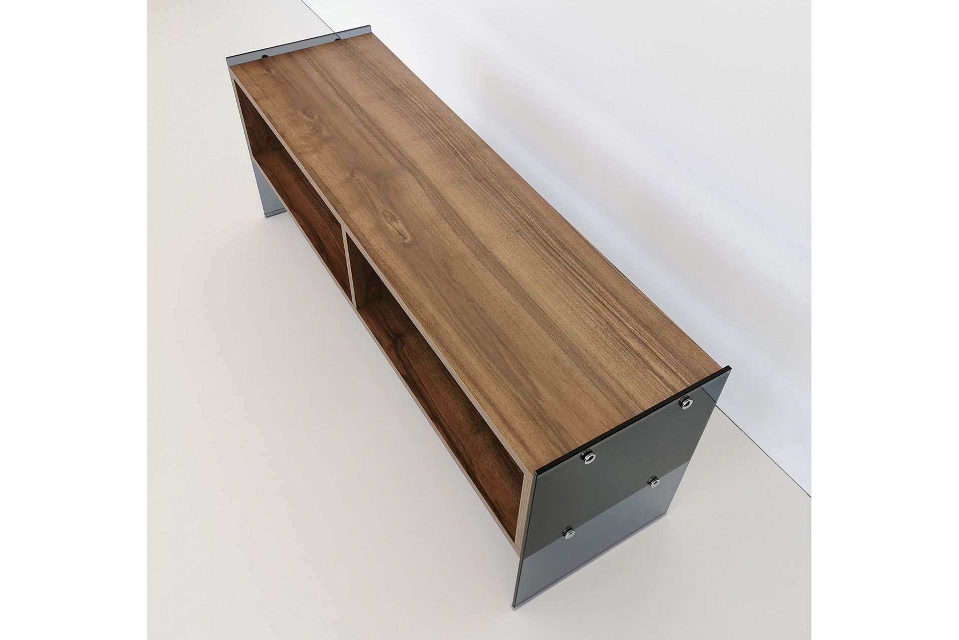 Lekkenne TV-benk 122 cm - Mørkebrun - Møbler - Mediamøbel & tv møbel - TV-benk & mediabenk