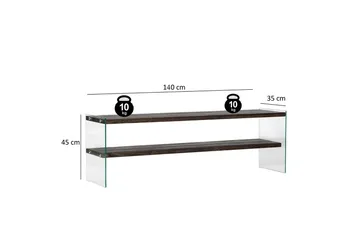 Lepinas TV-benk 140 cm - Antrasitt - Møbler - Mediamøbel & tv møbel - TV-benk & mediabenk