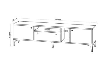 Liscard TV-benk 180 cm - Natur - Møbler - Mediamøbel & tv møbel - TV-benk & mediabenk