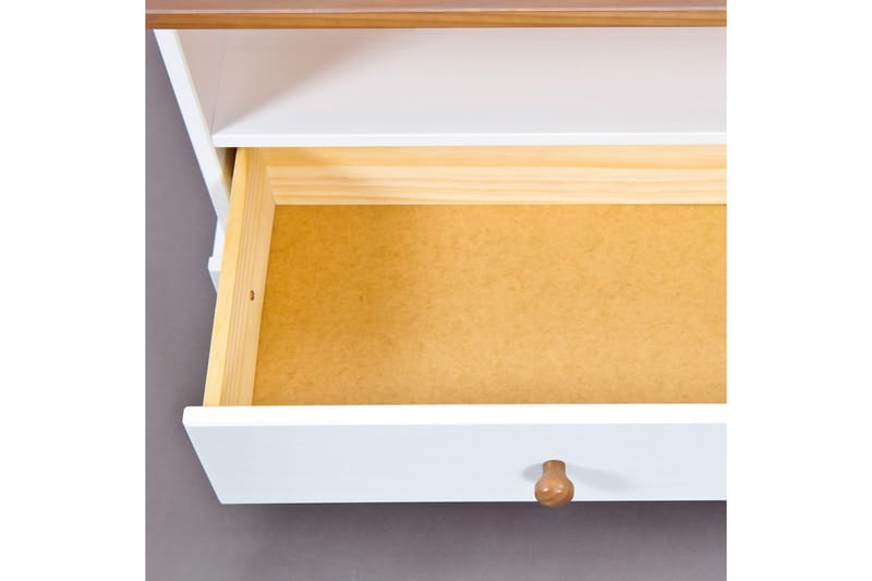 Livesey TV-benk 180 cm - Hvit/Brun - Møbler - Mediamøbel & tv møbel - TV-benk & mediabenk