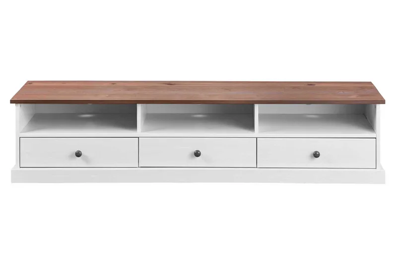 Livesey TV-benk 180 cm - Hvit/Brun - Møbler - Mediamøbel & tv møbel - TV-benk & mediabenk