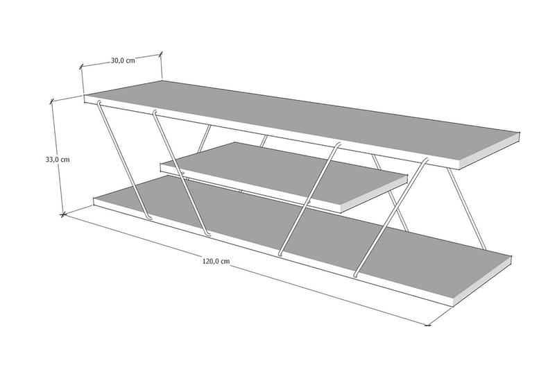 Ljusfors TV-benk 120 cm - Hvit - Møbler - Mediamøbel & tv møbel - TV-benk & mediabenk