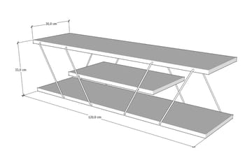 Ljusfors TV-benk 120 cm - Valnøtt - Møbler - Mediamøbel & tv møbel - TV-benk & mediabenk