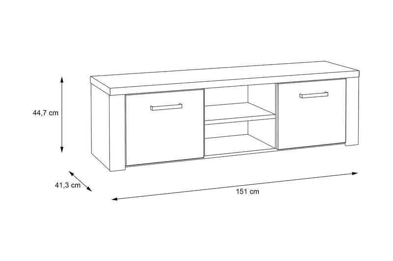 Loannia Tv-benk 151 cm - Brun - Møbler - Mediamøbel & tv møbel - TV-benk & mediabenk