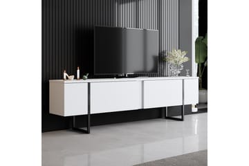 Luxe TV-benk 180x50 cm Hvit/Svart - Hanah Home - Møbler - Mediamøbel & tv møbel - TV-benk & mediabenk