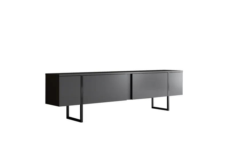 Luxe TV-benk 180x50 cm Svart, Hanah Home