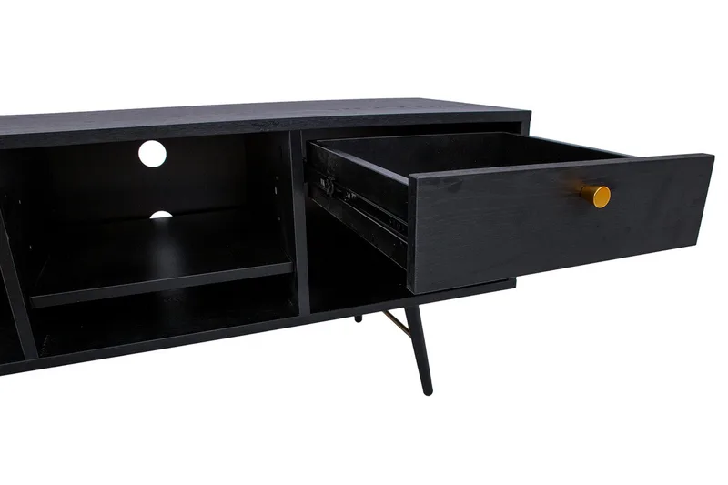 Luxembourg TV Benk Svart / Kobber - Møbler - Mediamøbel & tv møbel - TV-benk & mediabenk