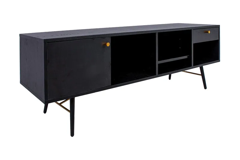 Luxembourg TV Benk Svart / Kobber, undefined