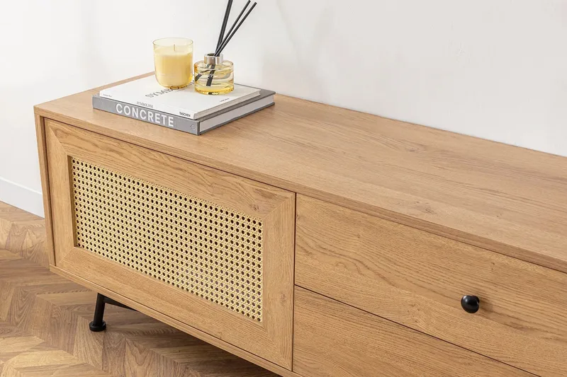 Makwana TV-benk 140 cm - Naturell - Møbler - Mediamøbel & tv møbel - TV-benk & mediabenk