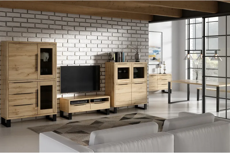 Malissa TV-benk 124 cm - Tre - Møbler - Mediamøbel & tv møbel - TV-benk & mediabenk