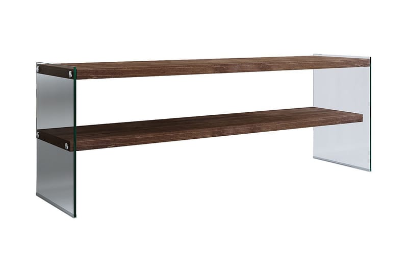 Malmby TV-benk 120 cm, Brun/Glass