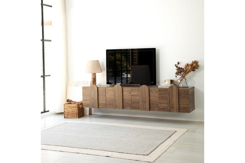 Malpani TV-benk 180 cm - Valnøtt - Møbler - Mediamøbel & tv møbel - TV-benk & mediabenk