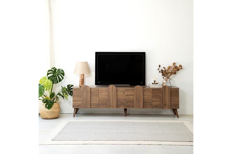 Malpani TV-benk 180 cm - Valnøtt - Møbler - Mediamøbel & tv møbel - TV-benk & mediabenk