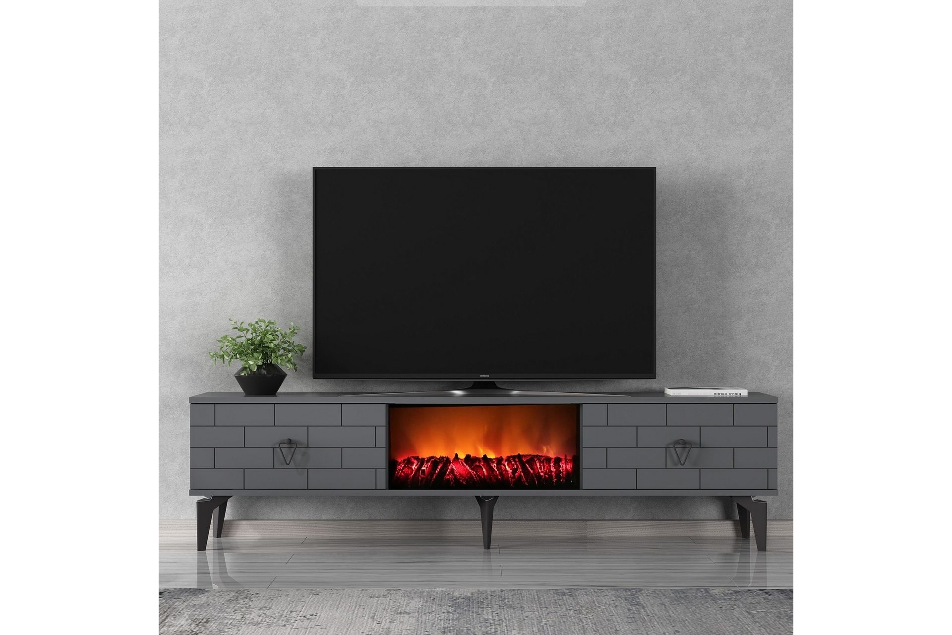Mangla TV-benk 150 cm - Antrasitt - Møbler - Mediamøbel & tv møbel - TV-benk & mediabenk