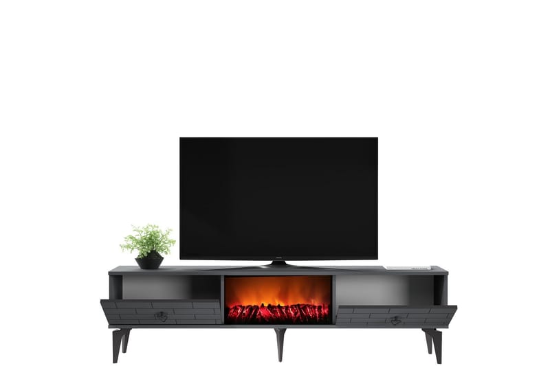 Mangla TV-benk 150 cm - Antrasitt - Møbler - Mediamøbel & tv møbel - TV-benk & mediabenk