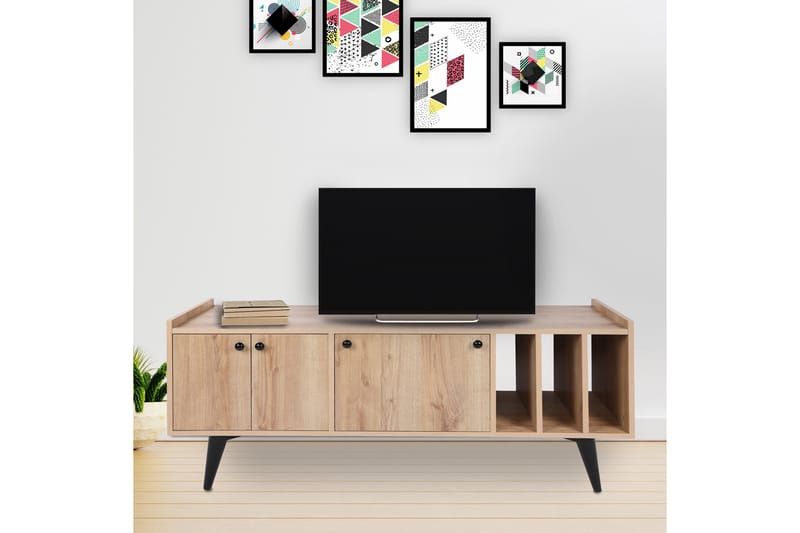 Maolina TV-benk 150 cm - Natur - Møbler - Mediamøbel & tv møbel - TV-benk & mediabenk