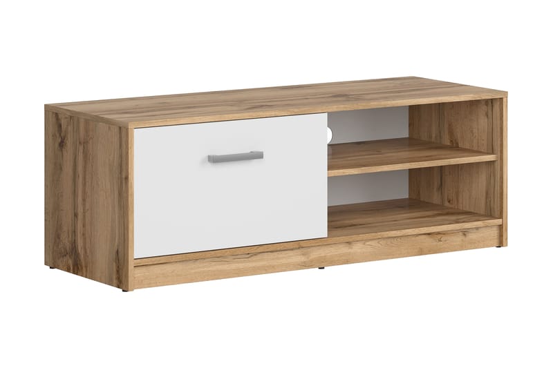 Matos TV-benk 118,5 cm - Tre/Natur/Hvit - Møbler - Mediamøbel & tv møbel - TV-benk & mediabenk