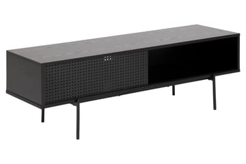 Mehoopany Gulvstående TV-benk 140 cm med Oppbevaring i Malt Tre - Svart - Møbler - Mediamøbel & tv møbel - TV-benk & mediabenk