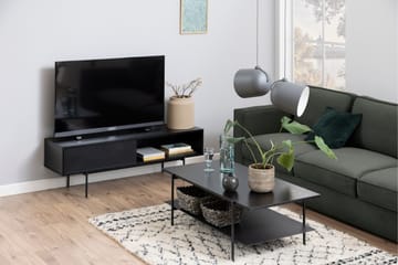 Mehoopany Gulvstående TV-benk 140 cm med Oppbevaring i Malt Tre - Svart - Møbler - Mediamøbel & tv møbel - TV-benk & mediabenk
