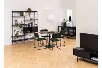 Mehoopany Gulvstående TV-benk 140 cm med Oppbevaring i Malt Tre - Svart - Møbler - Mediamøbel & tv møbel - TV-benk & mediabenk