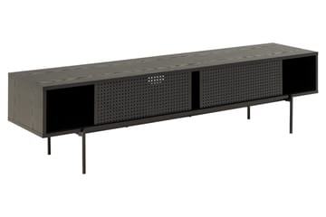 Mehoopany Gulvstående TV-benk 180 cm med Oppbevaring i Mørkt Tre - Svart - Møbler - Mediamøbel & tv møbel - TV-benk & mediabenk