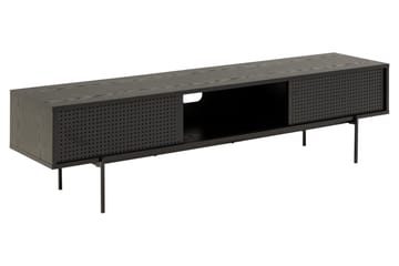 Mehoopany Gulvstående TV-benk 180 cm med Oppbevaring i Mørkt Tre - Svart - Møbler - Mediamøbel & tv møbel - TV-benk & mediabenk