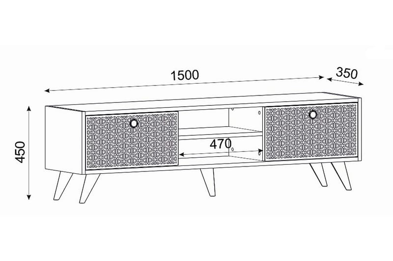 Melinsa TV-benk 150 cm - Møbler - Mediamøbel & tv møbel - TV-benk & mediabenk