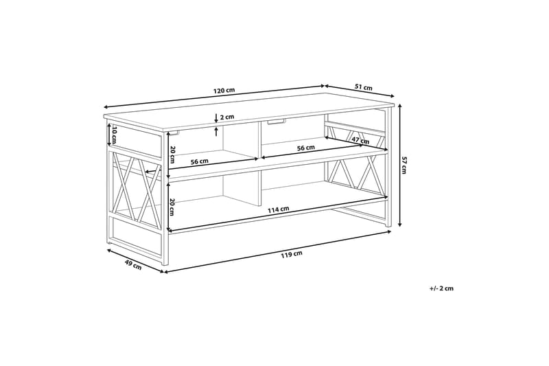 Melnychuk TV-benk 120 cm - Brun - Møbler - Mediamøbel & tv møbel - TV-benk & mediabenk