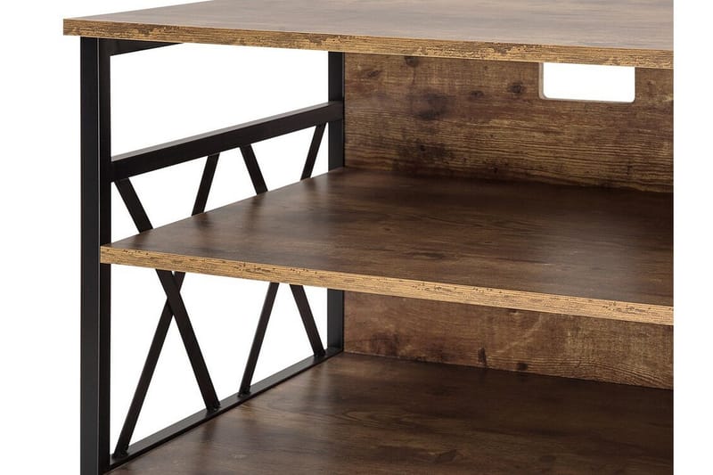 Melnychuk TV-benk 120 cm - Brun - Møbler - Mediamøbel & tv møbel - TV-benk & mediabenk