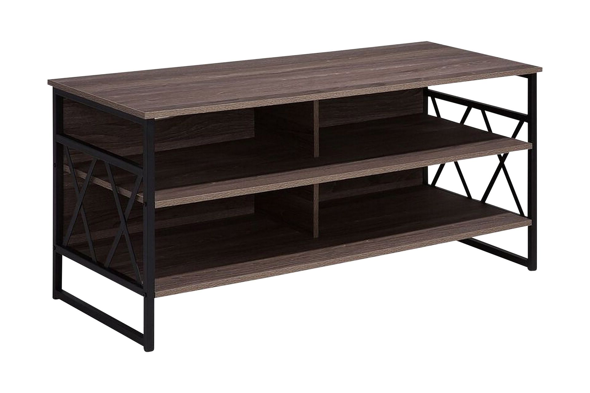 Melnychuk TV-benk 120 cm - Mørkebrun