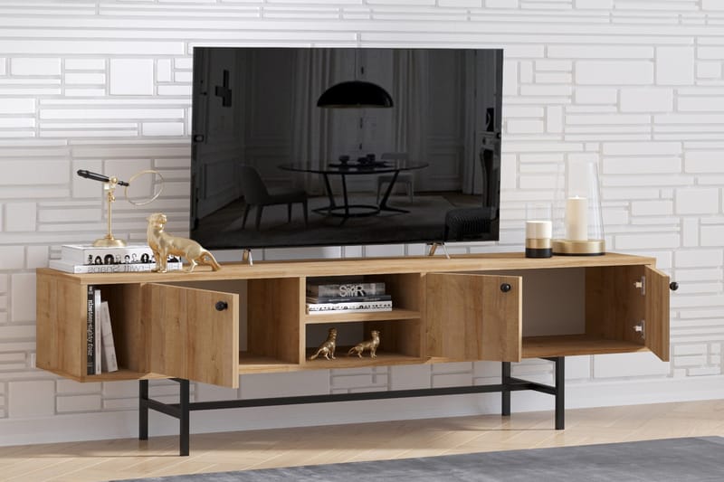 Melsliden TV-benk 180 cm - Brun - Møbler - Mediamøbel & tv møbel - TV-benk & mediabenk
