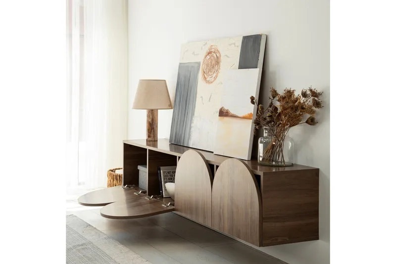 Mesta TV-benk 180 cm - Valnøtt - Møbler - Mediamøbel & tv møbel - TV-benk & mediabenk