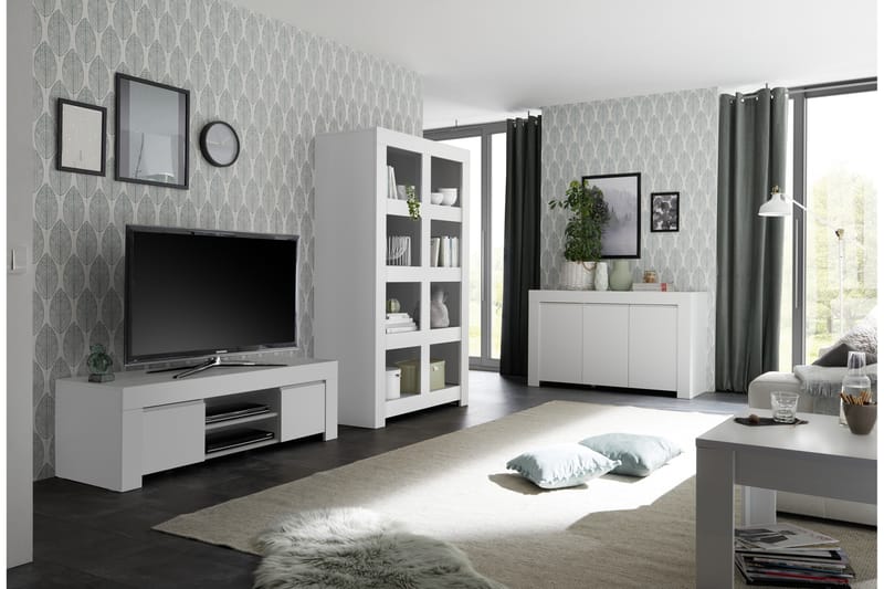 Midas TV-benk 138 cm - Hvit - Møbler - Mediamøbel & tv møbel - TV-benk & mediabenk